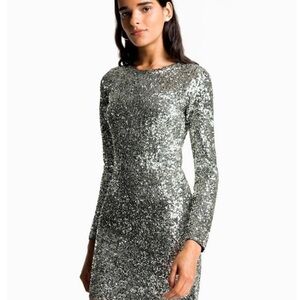 A.L.C. NWT Aliya sequin mini Long Sleeve Dress
